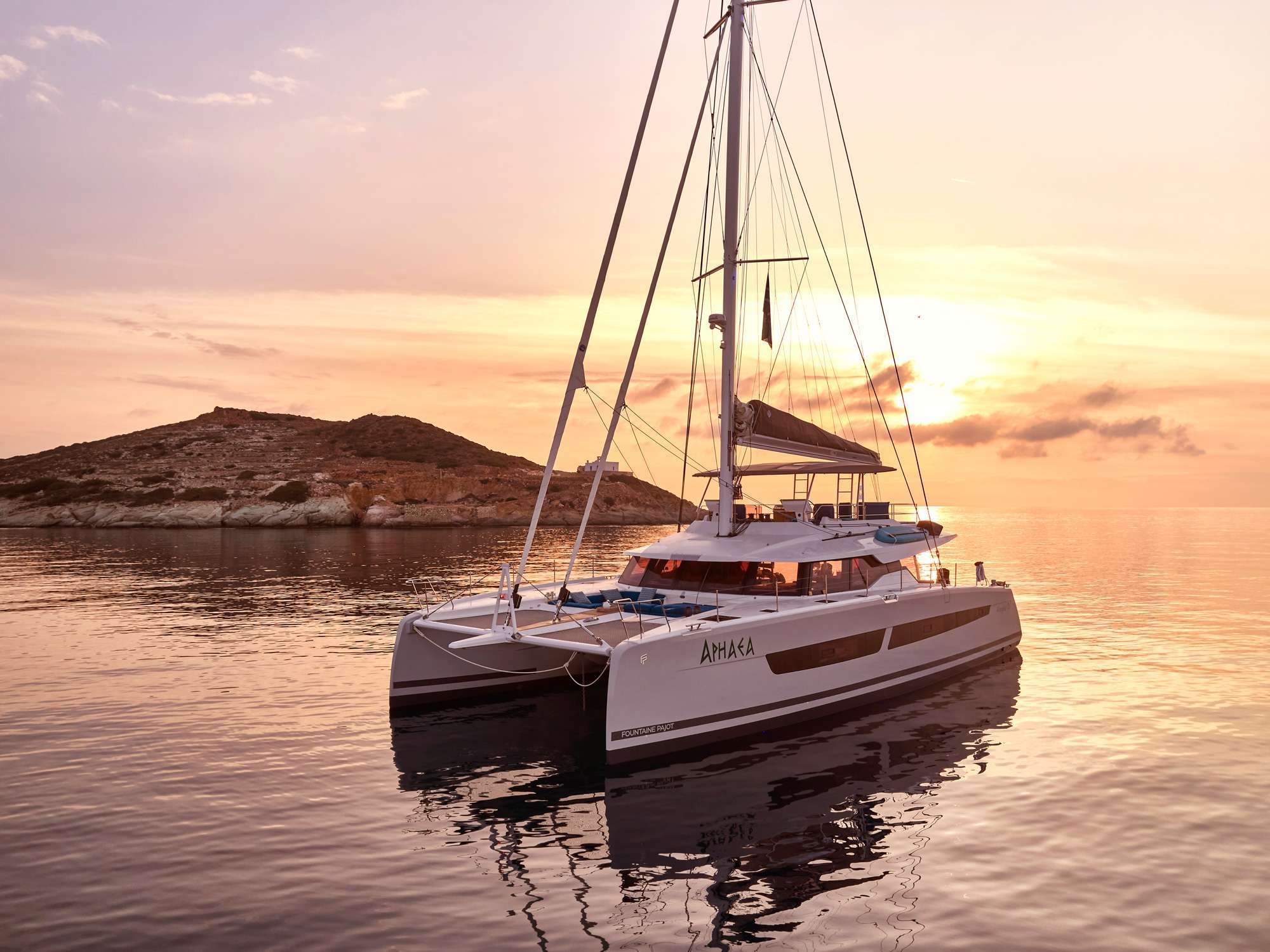 Aphaea catamaran Greece fountaine pajot